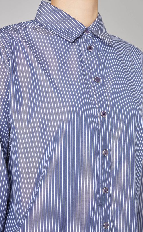 ストライプロングシャツ