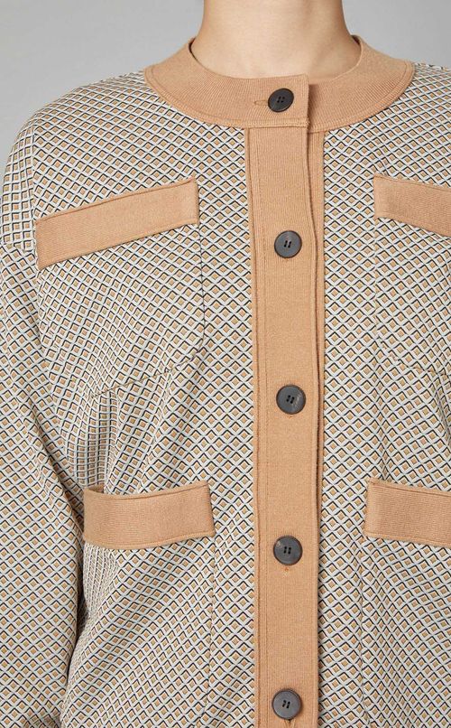 バイカラーニットカーディガン