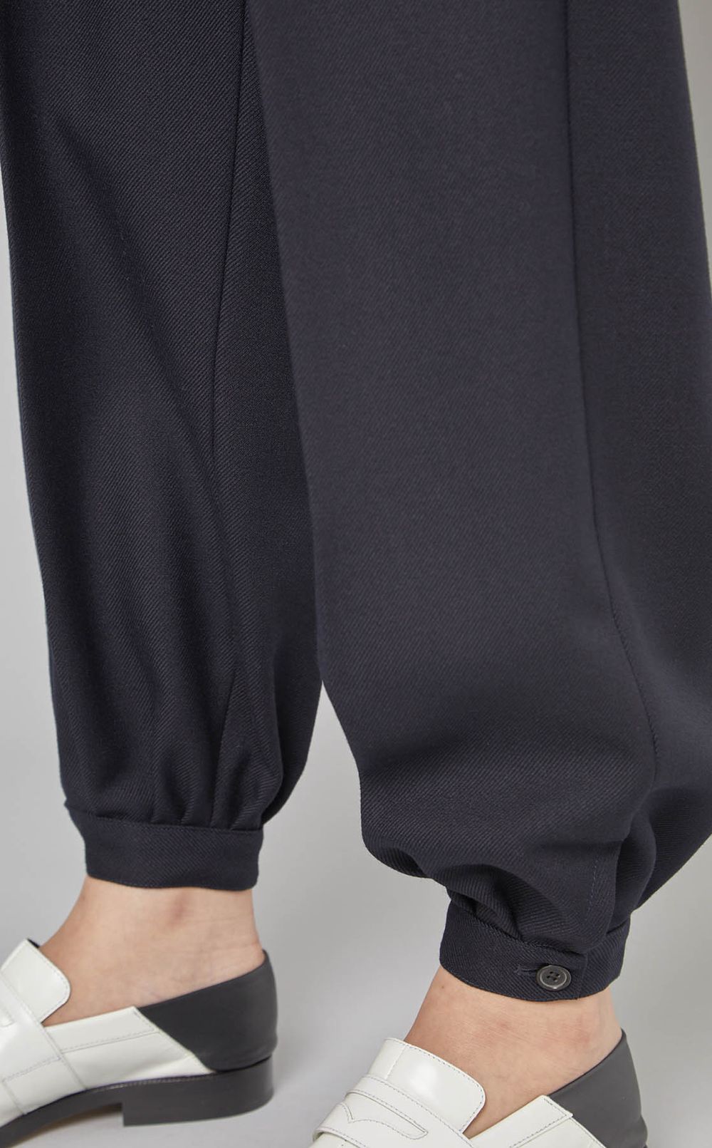 裾リブウールパンツ