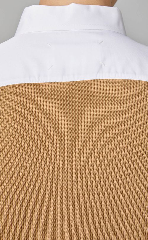 ニットコンビロングシャツ