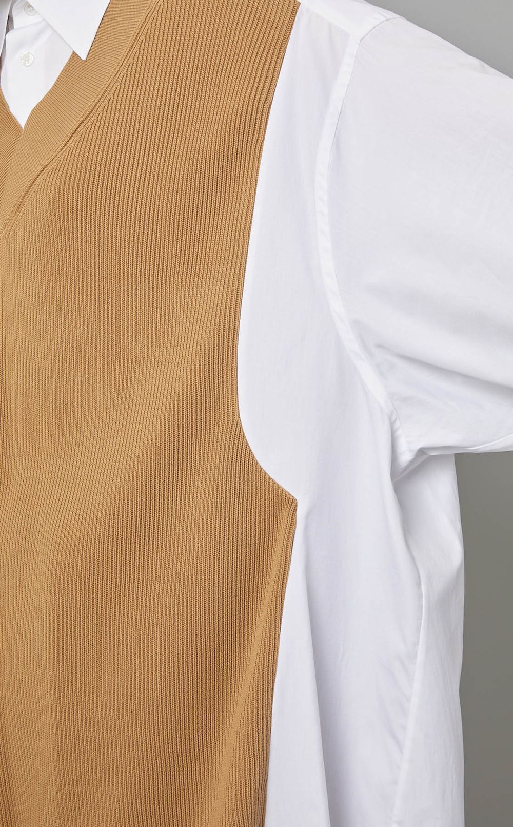 ニットコンビロングシャツ