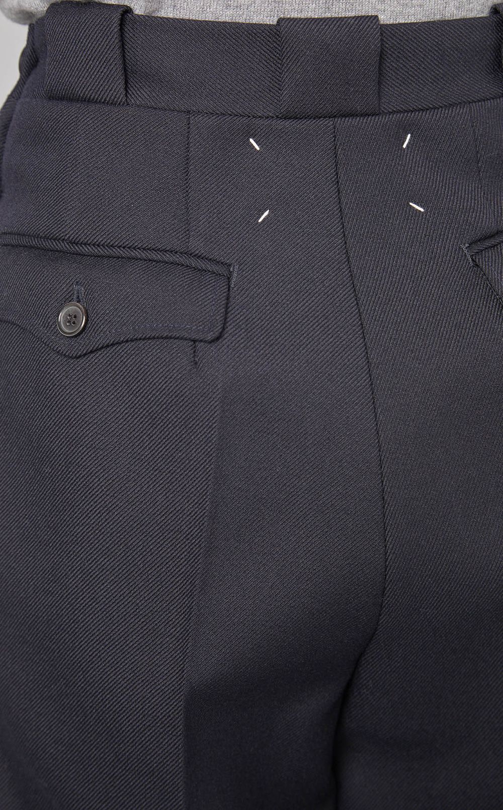 裾リブウールパンツ