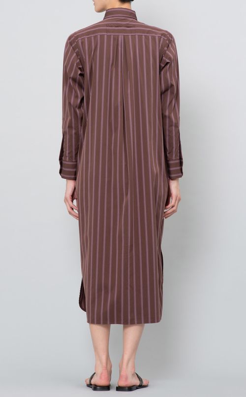 ストライプシャツワンピース