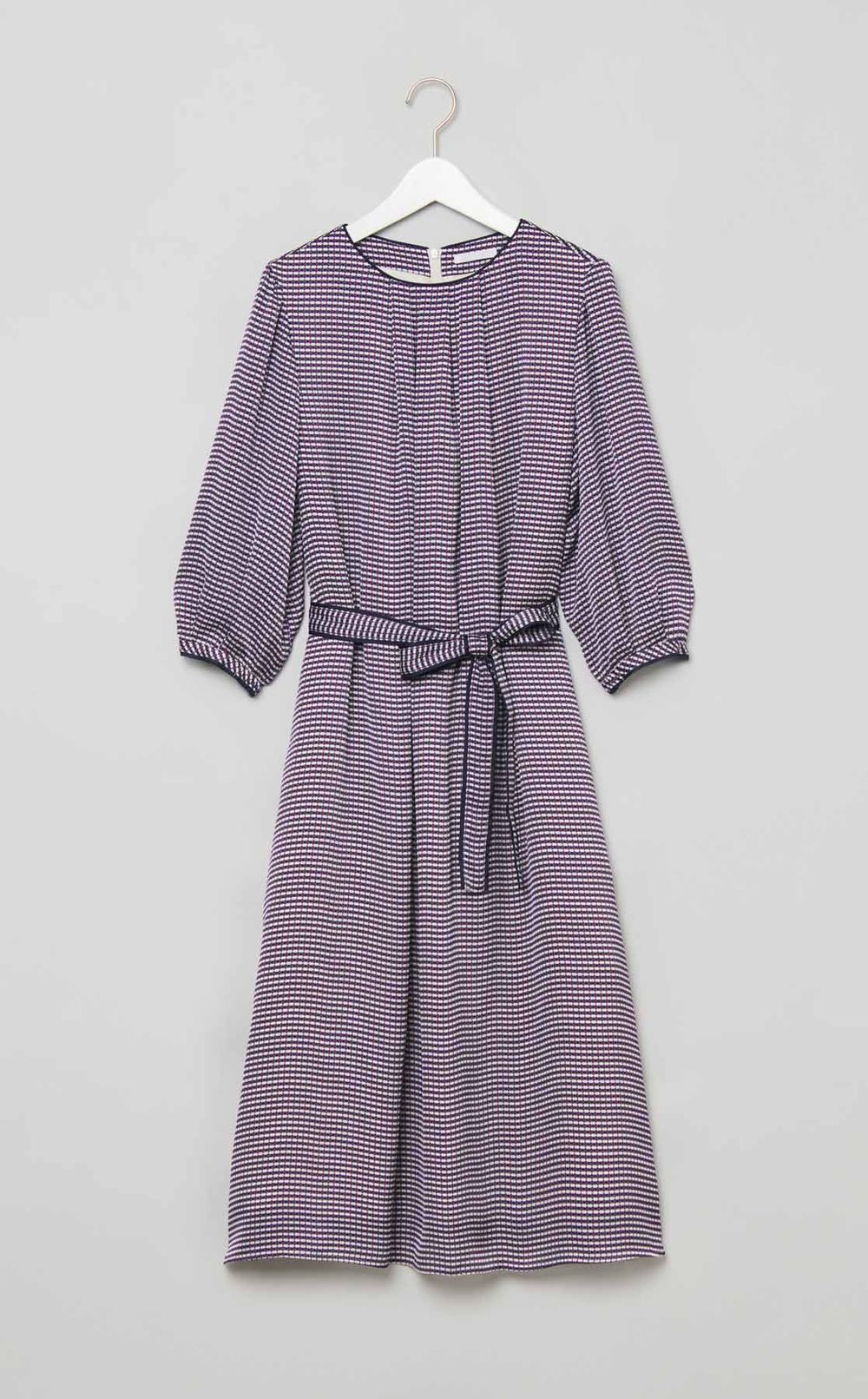 ドットプリントタックワンピース