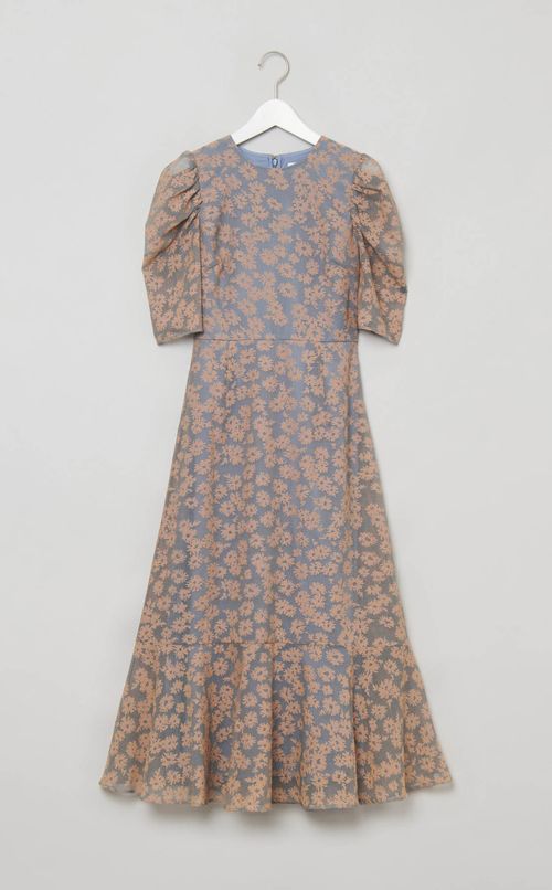 メッシュフラワーレースワンピース