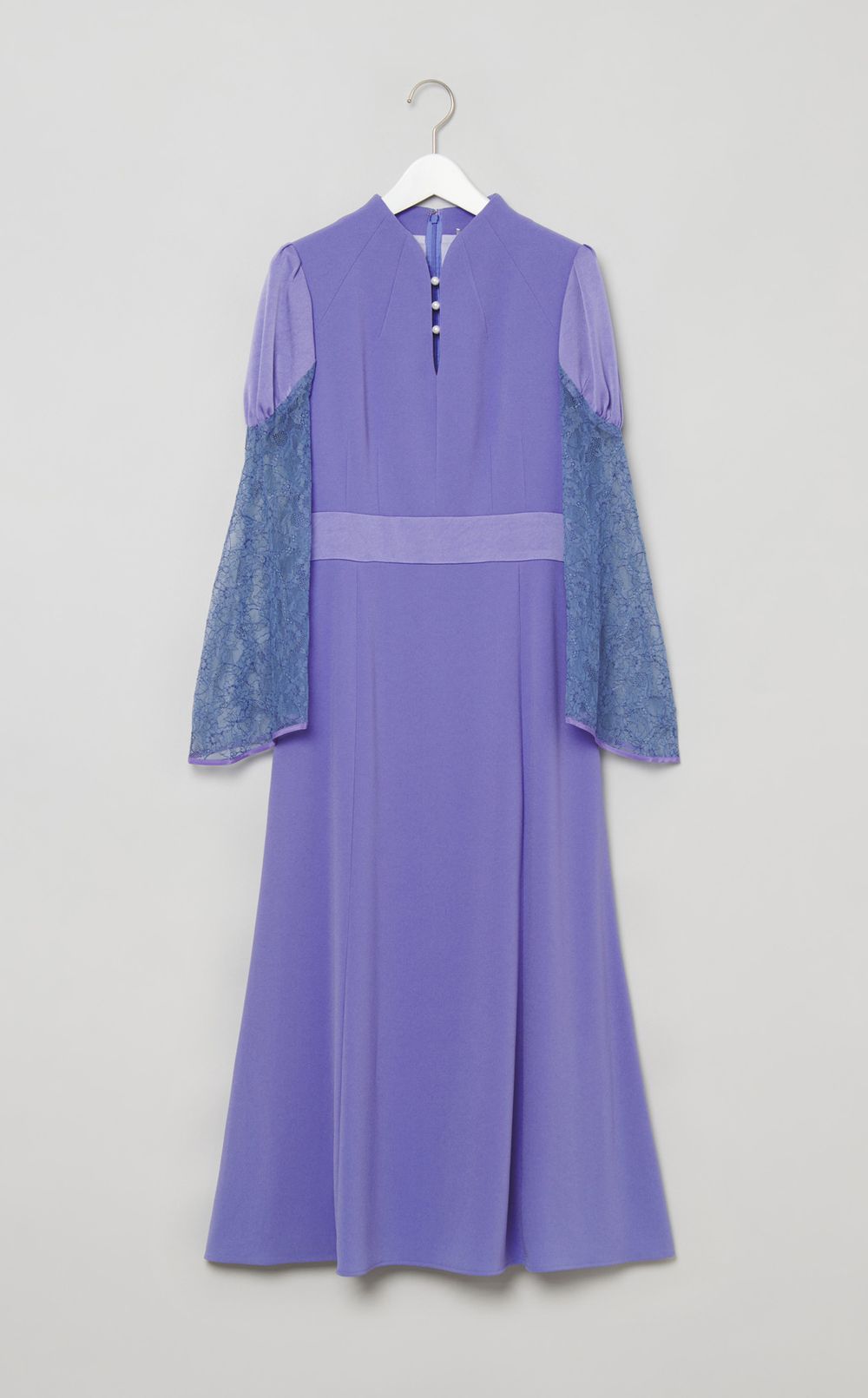 パール付レーススリーブワンピース