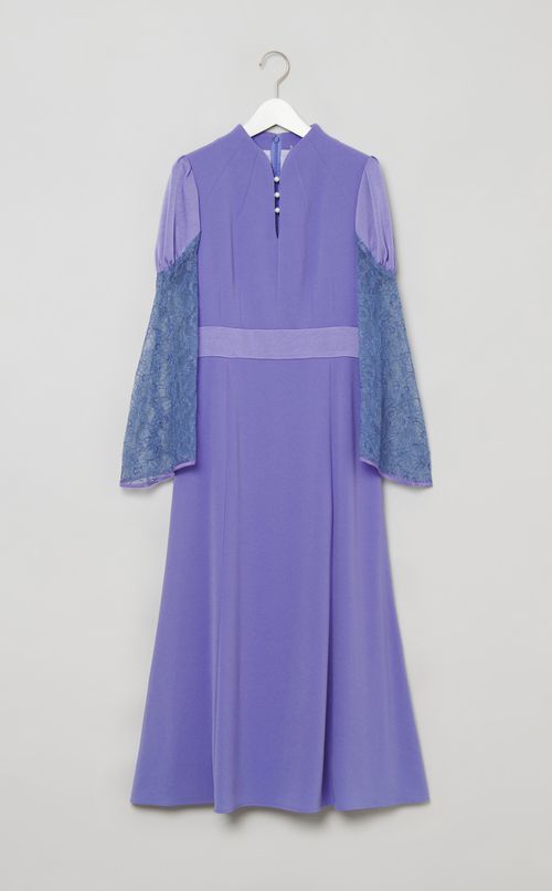 パール付レーススリーブワンピース