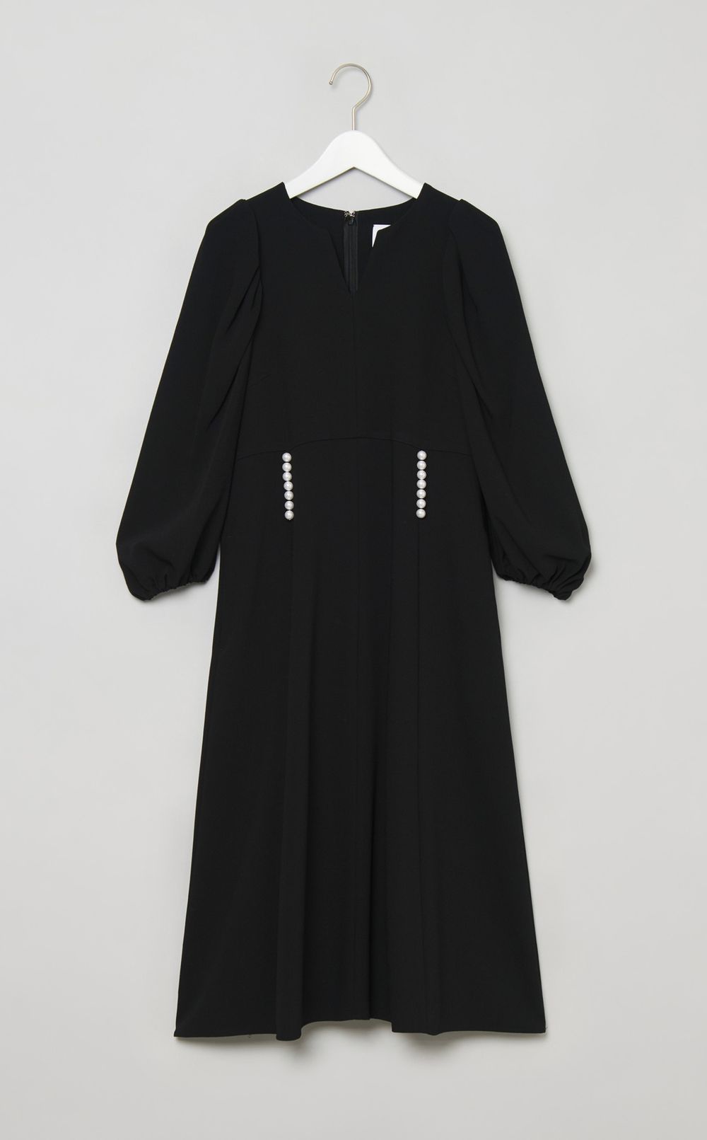 パール付バルーンスリーブワンピース