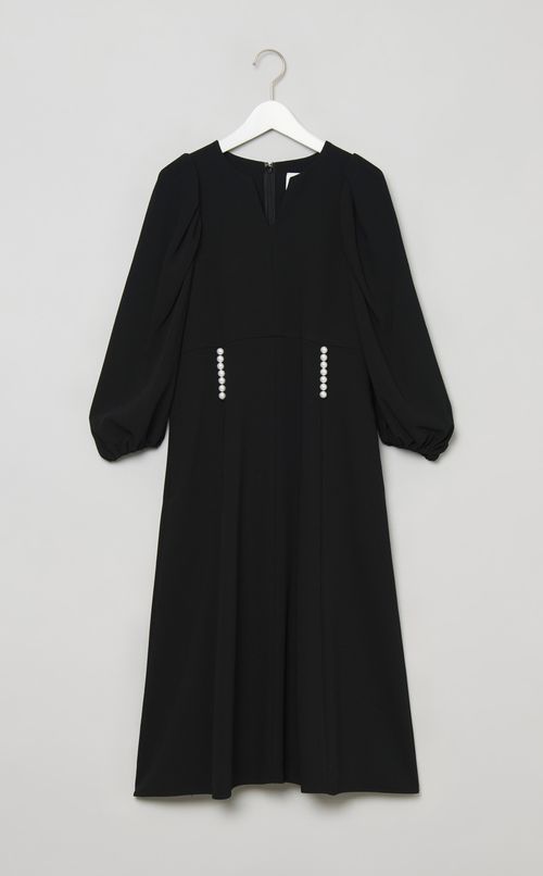 パール付バルーンスリーブワンピース