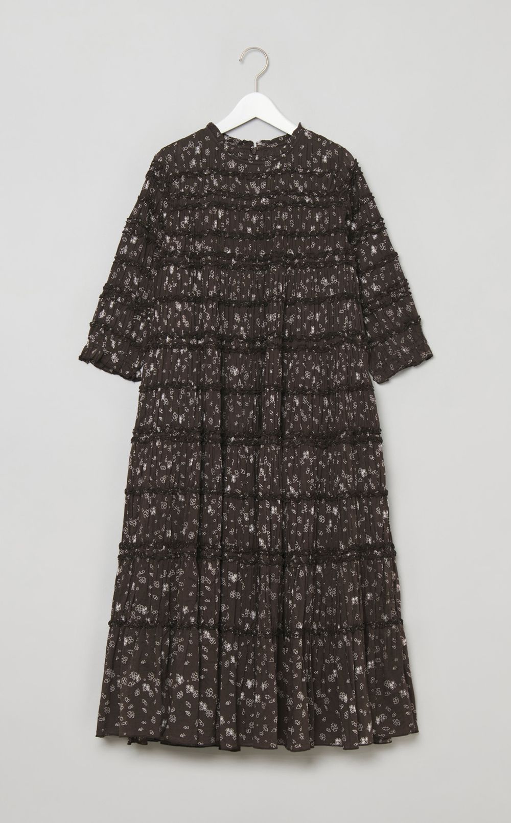 コットンギャザーロングワンピース