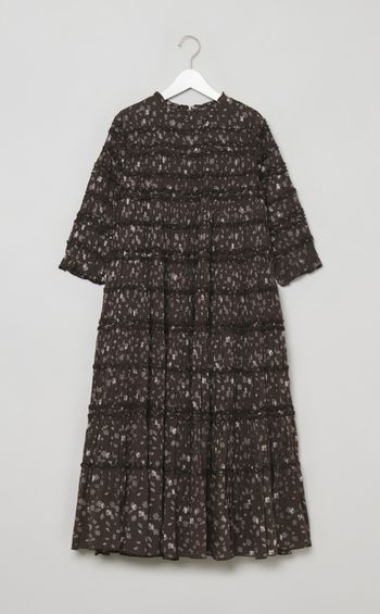 コットンギャザーロングワンピース