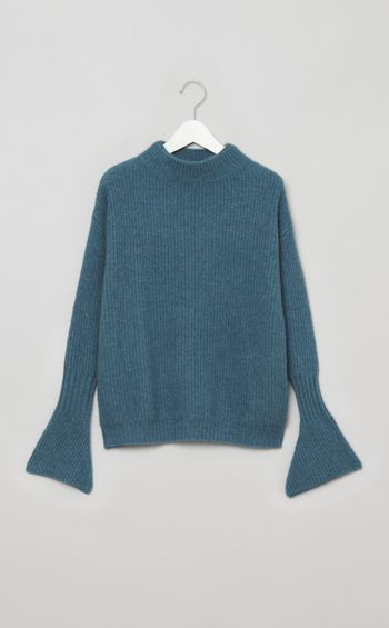 ウールリブハイネックニットプルオーバー