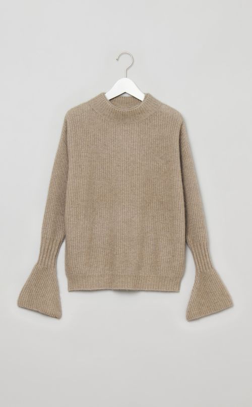 ウールリブハイネックニットプルオーバー