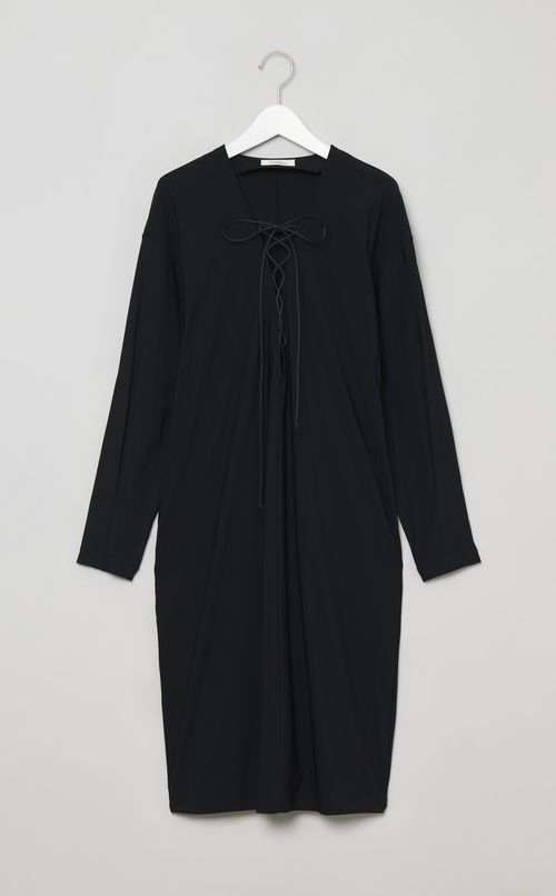 レースアップコクーンワンピース