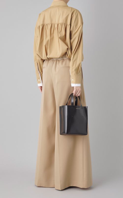 MUSEOロゴストラップレザーミニバッグ