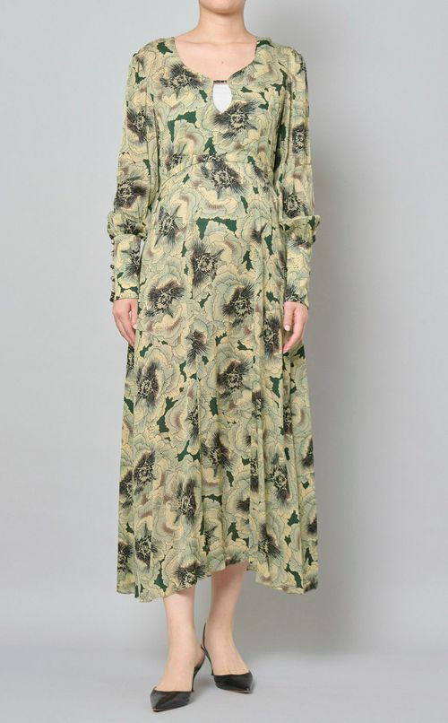 フラワープリントワンピース