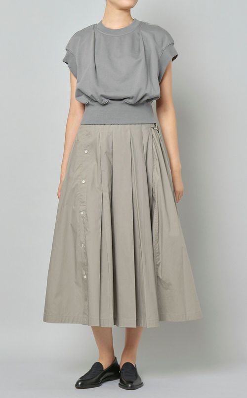 ノースリーブスウェットコンボワンピース