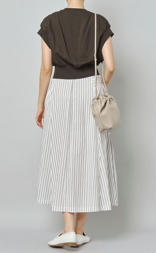 ノースリーブスウェットコンボワンピース