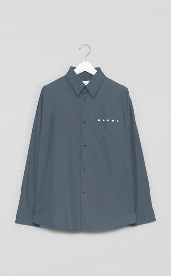 コットンポプリンロゴシャツ