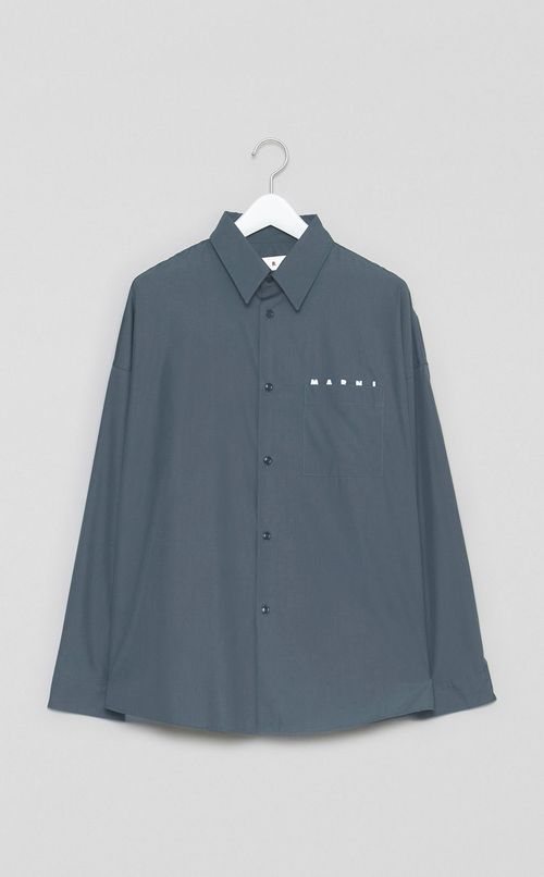 コットンポプリンロゴシャツ