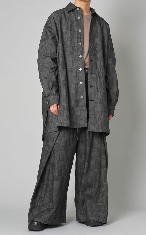 デニムロングシャツアウター