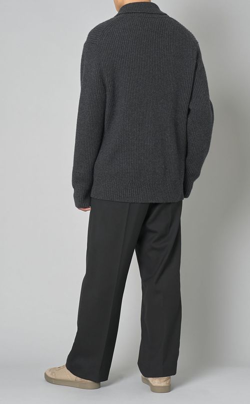 ショールカラーウールカーディガン