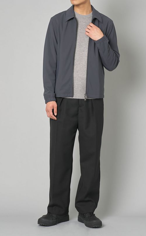 カラーブロッククルーネックニット