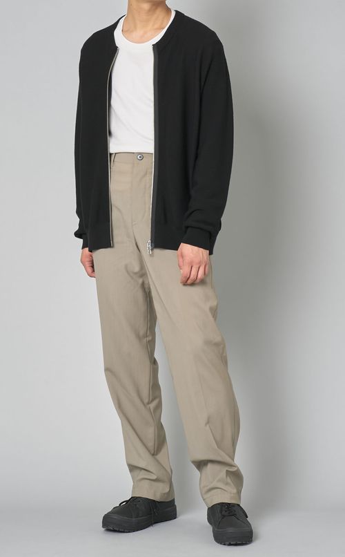 ウールノータックパンツ