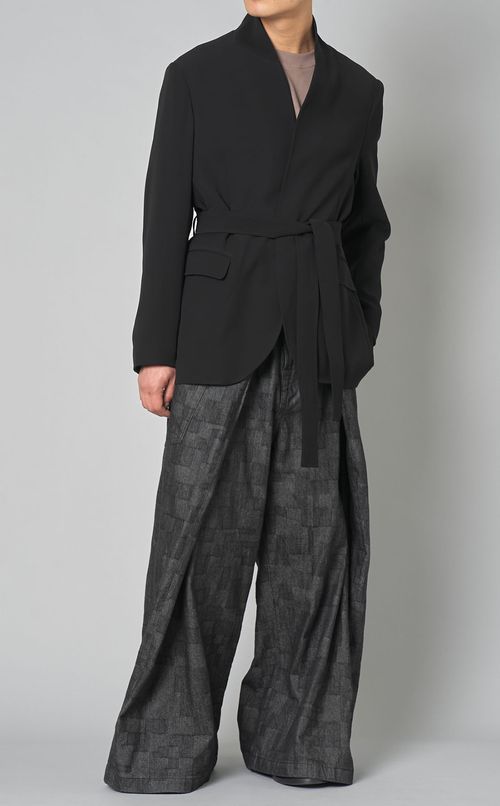 ラップデニムワイドパンツ