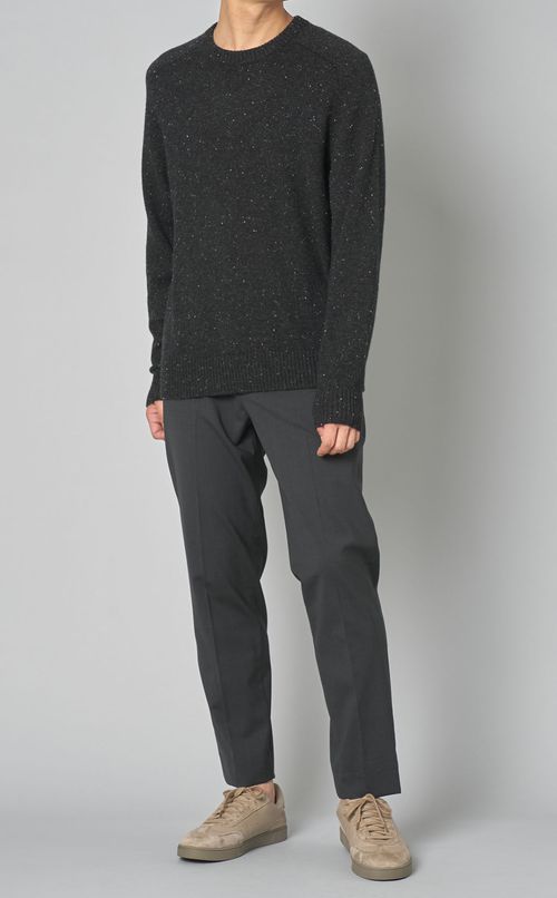 ウールネップクルーネックニット