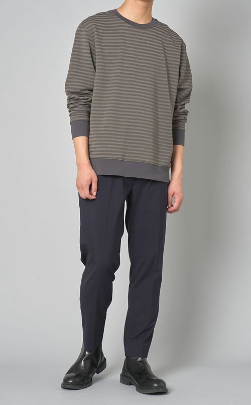 クルーネックボーダーニット