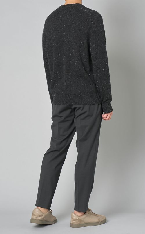 ウールネップクルーネックニット