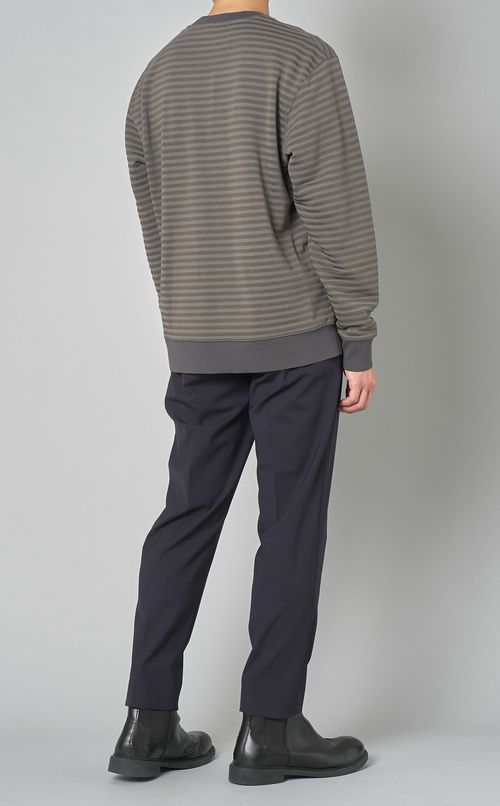 クルーネックボーダーニット