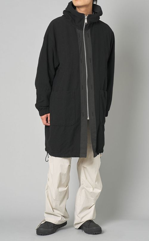 ツイルリバーシブルフーデッドコート