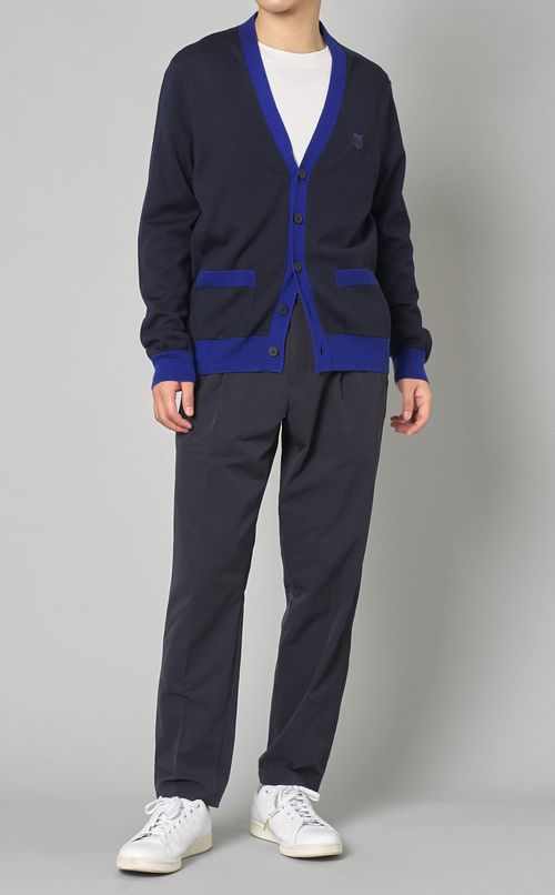 バイカラーVネックカーディガン