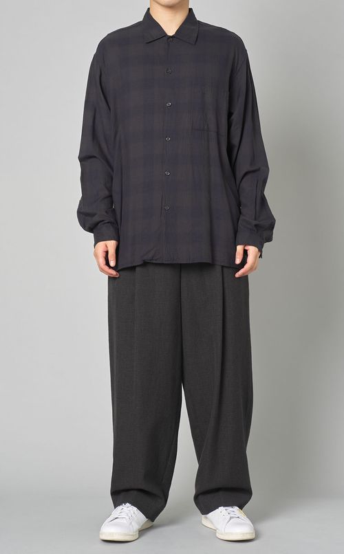 ハウンドトゥース2タックワイドパンツ