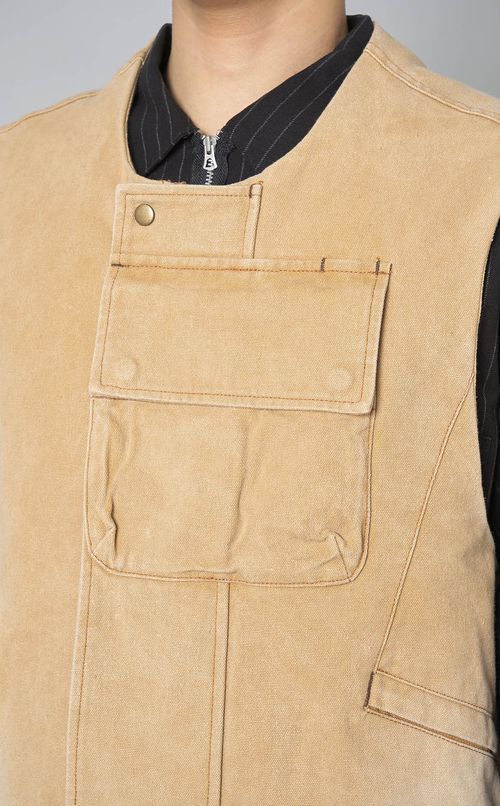 キャンバスコットンワークベスト