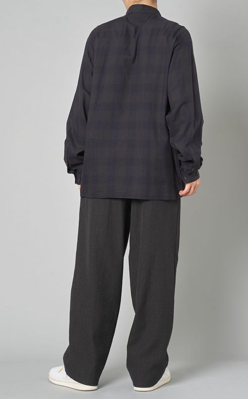 ダークオンブレオープンカラーシャツ