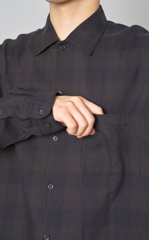 ダークオンブレオープンカラーシャツ