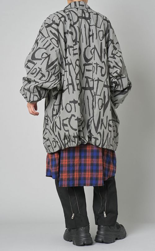 パンクテキストビッグコーチジャケット