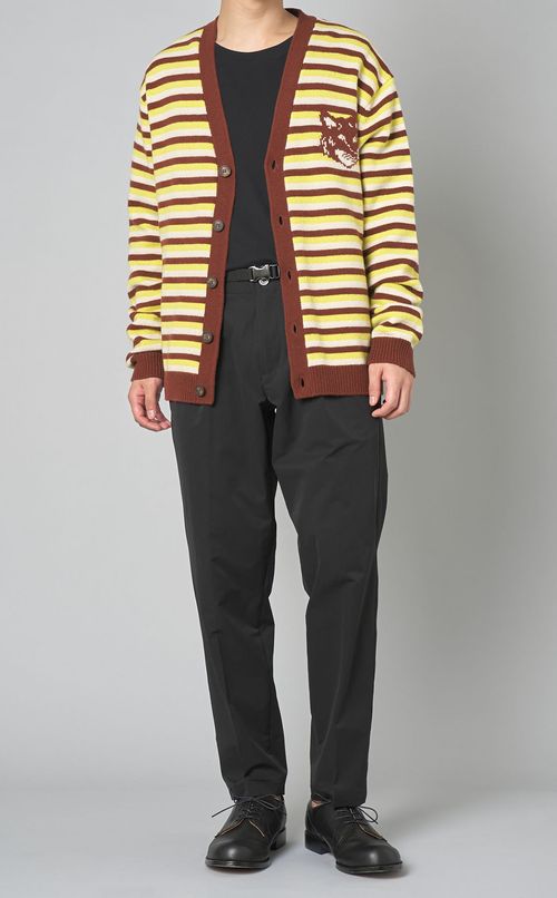 ボーダーVネックカーディガン