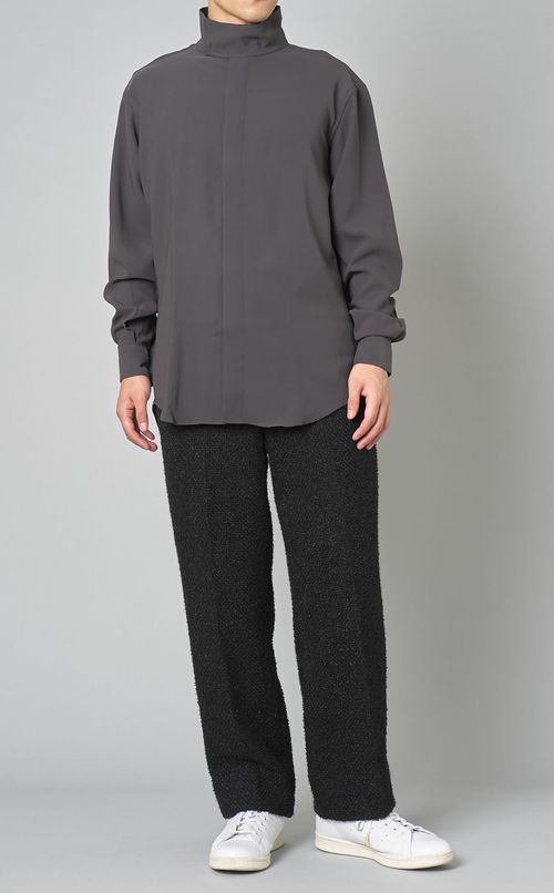 ハイネックカラーシャツ