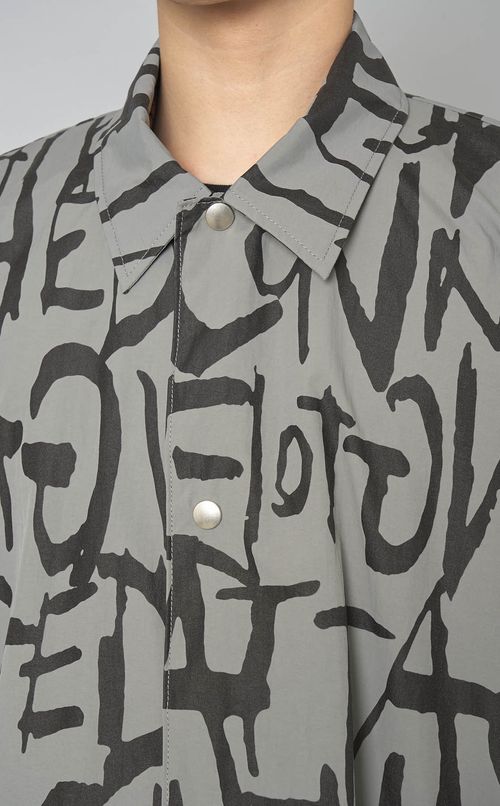 パンクテキストビッグコーチジャケット