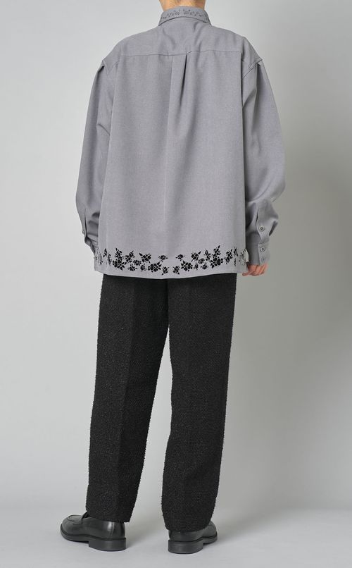 ウールライクカッティングシャツ