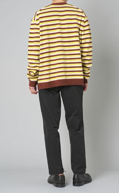 ボーダーVネックカーディガン