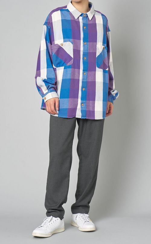 フランネルチェックワークシャツ