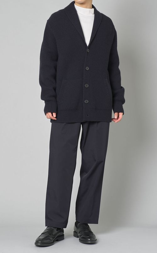 ショールカラーウールカーディガン