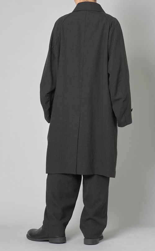 ハウンドトゥースラグランスリーブコート