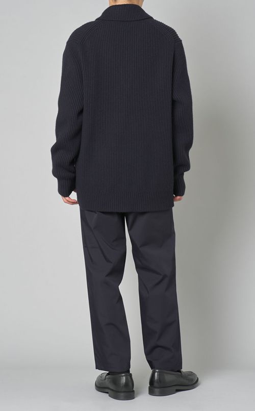 ショールカラーウールカーディガン