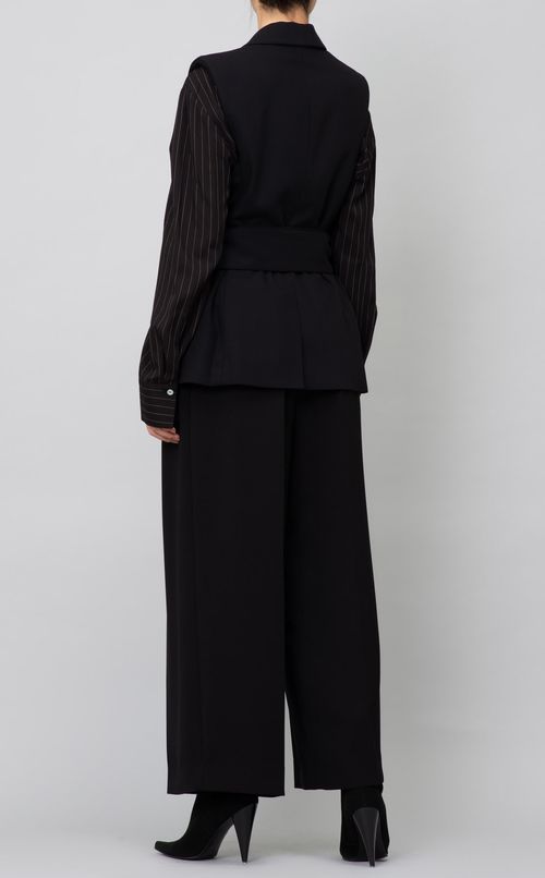 ベルト付ダブルブレストジレ